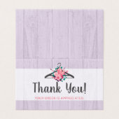 Boho Floral Clothes Hanger Boutique bedankt Kaart (Buitenkant ongevouwen)