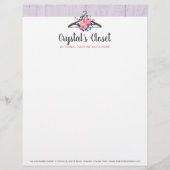 Boho Floral Clothes Hanger Closet Mode Boutique Briefhoofd (Voorkant)