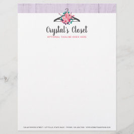 Boho Floral Clothes Hanger Closet Mode Boutique Briefhoofd