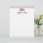 Boho Floral Clothes Hanger Closet Mode Boutique Briefhoofd (Staand voorkant)