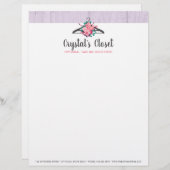 Boho Floral Clothes Hanger Closet Mode Boutique Briefhoofd (Voorkant / Achterkant)