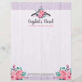 Boho Floral Clothes Hanger Closet Mode Boutique Briefhoofd