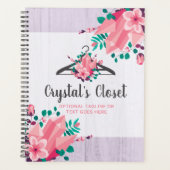 Boho Floral Clothes Hanger Closet Mode Boutique Planner (Voorkant)