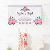 Boho Floral Clothes Hanger Closet Mode Boutique Spandoek (Insitu)