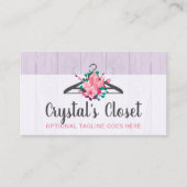 Boho Floral Clothes Hanger Closet Mode Boutique Visitekaartje (Voorkant)