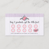 Boho Floral Clothes Hanger Closet Mode Loyalty Visitekaartje (Achterkant)