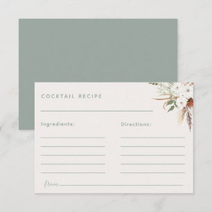 Boho Floral Cocktail Recept Kaart
