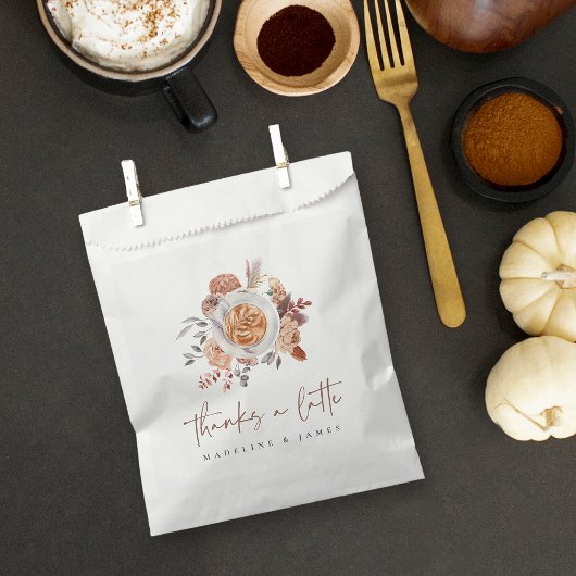 Boho Floral Coffee "Bedankt a Latte" Bedankzakje