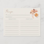 Boho Floral Coffee Cup Vrijgezellenfeest Recipe Ka Briefkaart (Voorkant)