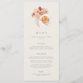 Boho Floral Coffee Theme Vrijgezellenfeest Brunch Menu (Voorkant)