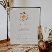 Boho Floral Coffee Theme Vrijgezellenfeest Menu Si Poster