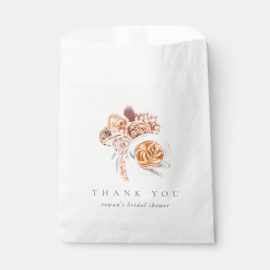 Boho Floral Coffee Vrijgezellenfeest Dank u wel Bedankzakje (Voorkant)