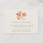 Boho Floral Coffee Vrijgezellenfeest Display Showe Informatiekaartje (Voorkant)