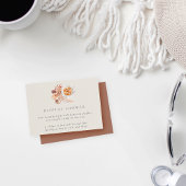 Boho Floral Coffee Vrijgezellenfeest Display Showe Informatiekaartje