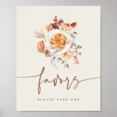 Boho Floral Coffee Vrijgezellenfeest Favorieten Te Poster (Voorkant)