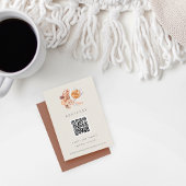 Boho Floral Coffee Vrijgezellenfeest QR Code Regis Informatiekaartje