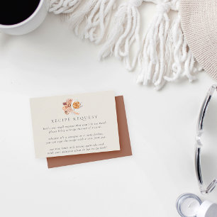 Boho Floral Coffee Vrijgezellenfeest Recipe Reques Informatiekaartje