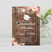 Boho Floral College Afstuderen Kaart (Staand voorkant)