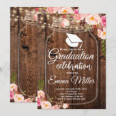 Boho Floral College Afstuderen Kaart (Voorkant / Achterkant)