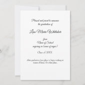 Boho Floral College Graduation Announcement Aankondiging (Achterkant)