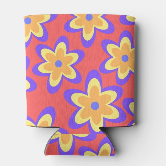 Boho Floral Colorful Pattern Blikjeskoeler (Achterkant)