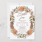 Boho Floral Cotton Dried Grasses Bridal Tea Shower Kaart (Voorkant)