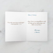 Boho Floral Cross Easter Kaart (Binnen)