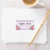 Boho Floral Crystals Boutique Pink Shabby Chic Etiket (Insitu)