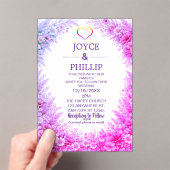 Boho Floral Custom Wedding Invites Cards Acryl Uitnodigingen (Insitu (Draagbaar))