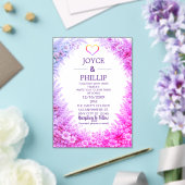 Boho Floral Custom Wedding Invites Cards Acryl Uitnodigingen (Insitu (Huwelijk))