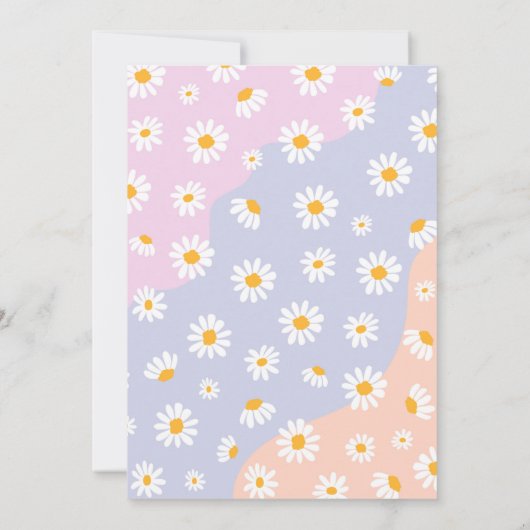 Boho Floral Daisy 5e verjaardag vijf is een vibe Kaart (Achterkant)