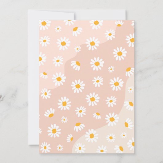 Boho Floral Daisy 5e verjaardag vijf is een vibe Kaart (Achterkant)