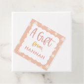 Boho Floral Daisy Birthday Gift Bedankjes Labels (In situ)