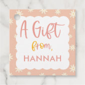 Boho Floral Daisy Birthday Gift Bedankjes Labels (Voorkant)