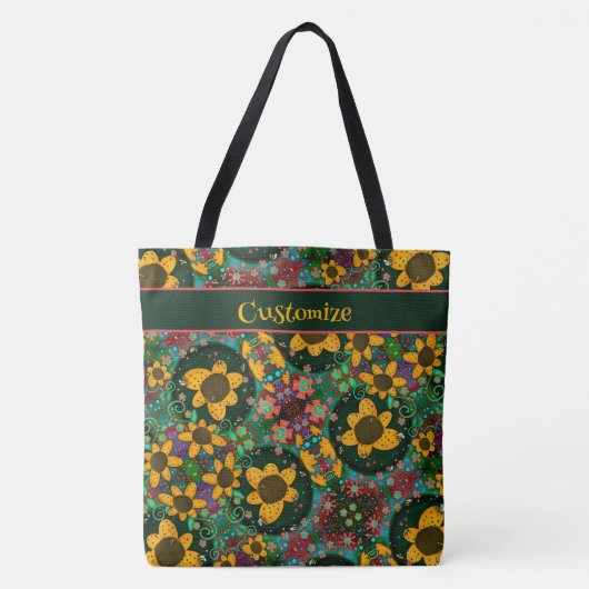  Boho Floral Daisy Custom Inspirivity tas (Voorkant)