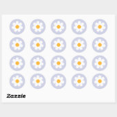 Boho Floral Daisy Groovy Birthday Party Favors Ronde Sticker (Vel)