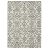 Boho Floral Damask Line Art, Black on Beige Klembord (Achterkant)