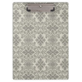 Boho Floral Damask Line Art, Black on Beige Klembord (Voorkant)