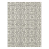 Boho Floral Damask Line Art, Black on Beige Tafelkleed (Voorkant)