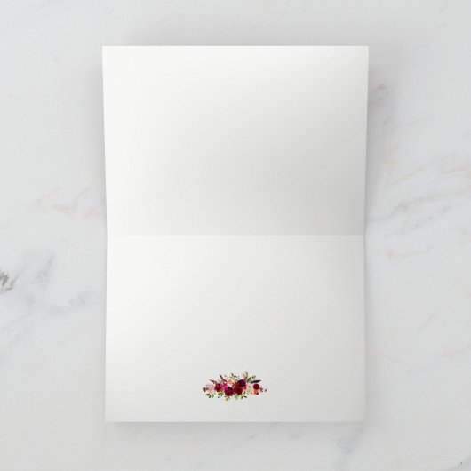 Boho Floral | Dank je Bedankkaart (Binnen)