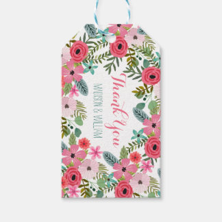 Boho floral Dank je labels Gepersonaliseerd Cadeaulabel