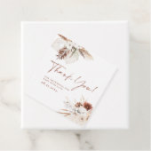 Boho Floral Dank u Baby shower Gift Labels (In situ)