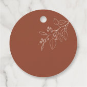 Boho Floral Dank u Baby shower Gift Labels (Achterkant)