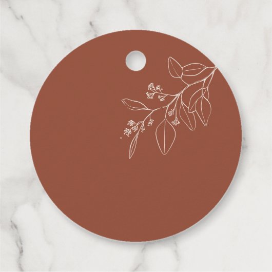 Boho Floral Dank u Baby shower Gift Labels (Achterkant)