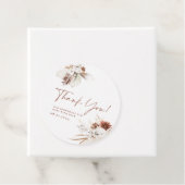 Boho Floral Dank u Baby shower Gift Labels (In situ)