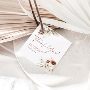 Boho Floral Dank u Baby shower Gift Labels