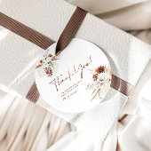 Boho Floral Dank u Baby shower Gift Labels