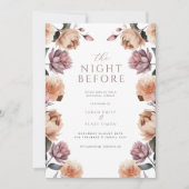 Boho Floral de avond voor repetitie diner Kaart (Voorkant)