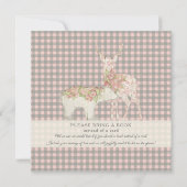 BOHO Floral Deer Beer Woodland Forest Pset Girl Kaart (Achterkant)