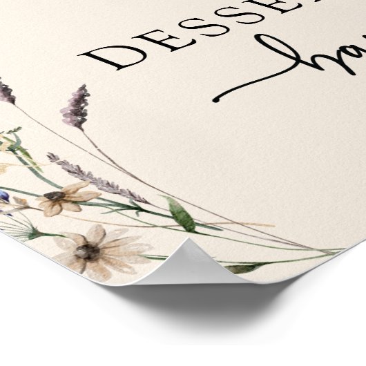 Boho Floral Dessert Poster (Hoek)